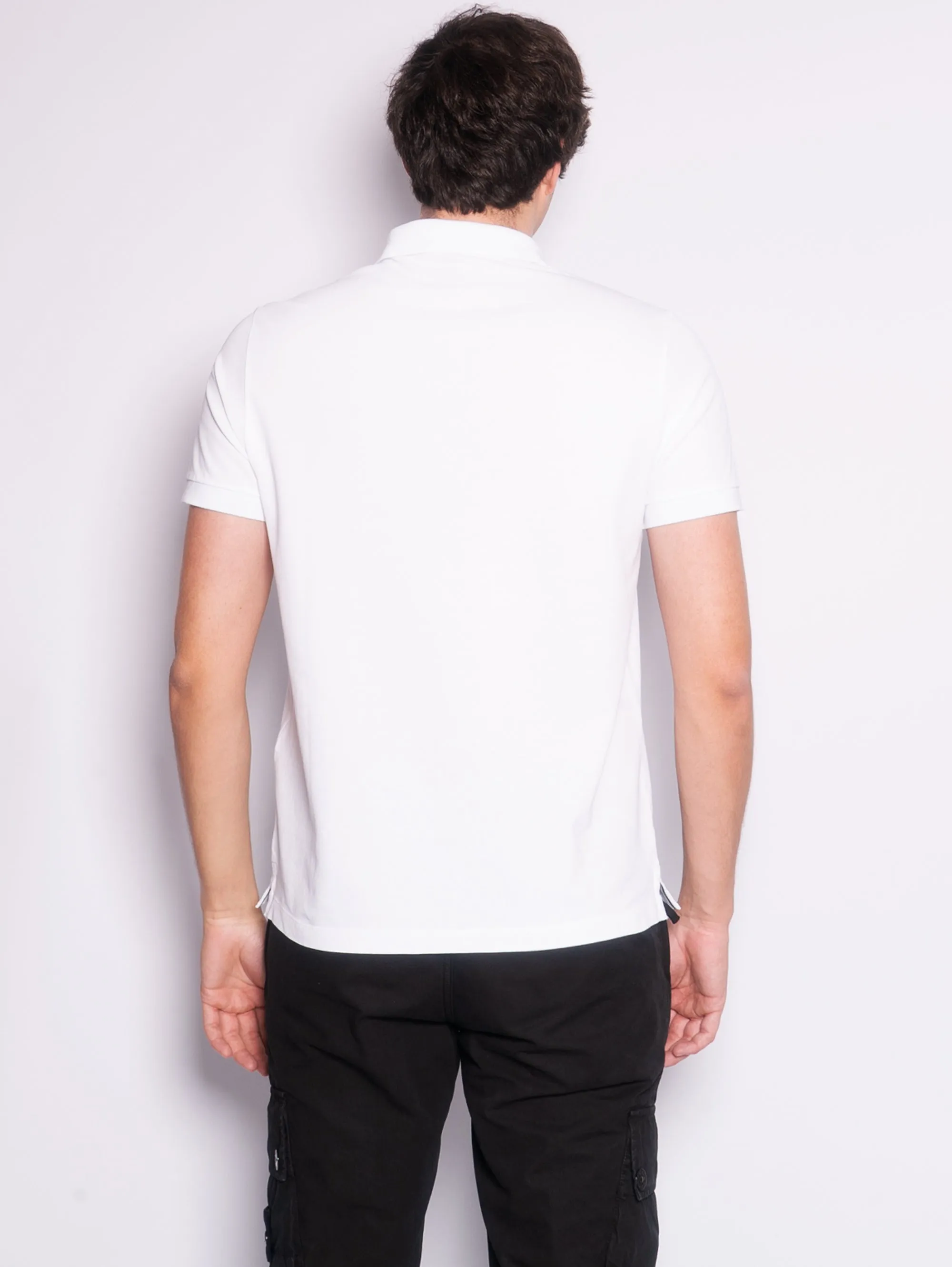 Polo Slim Fit in Cotone Organico Bianco