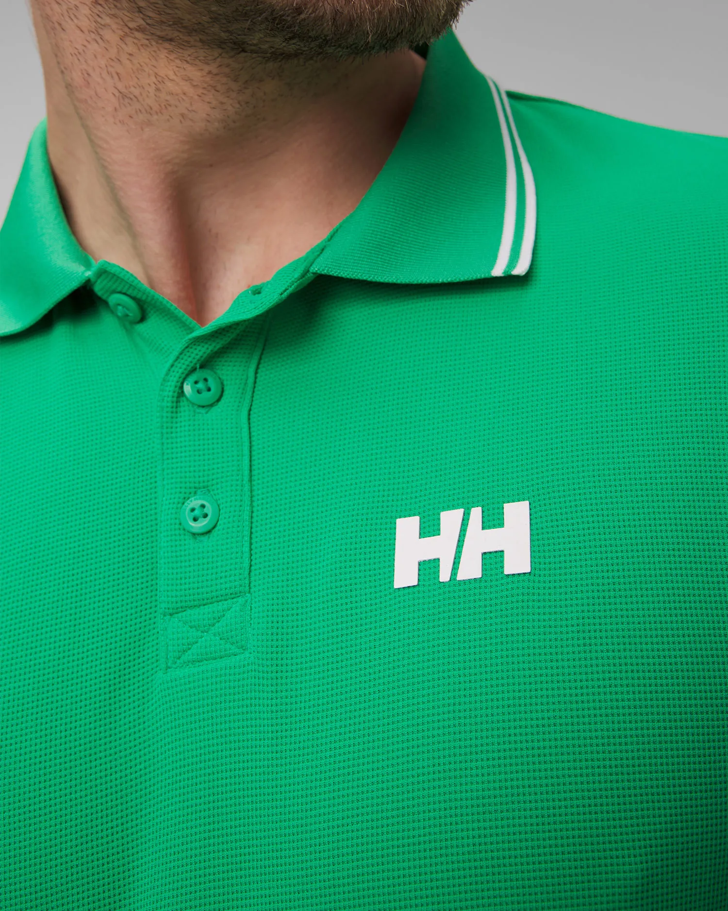 Polo verde da uomo Helly Hansen Kos Polo 34068-499