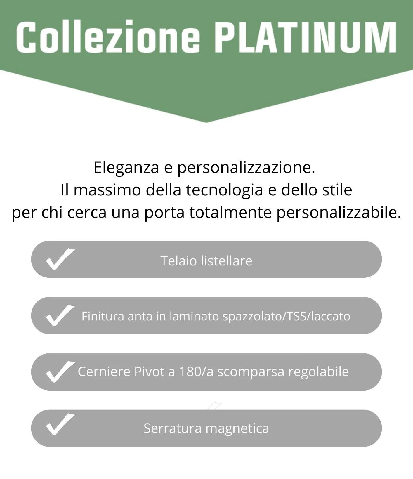 Porta a libro sinistra Cleaf bianca 80x210 cm
