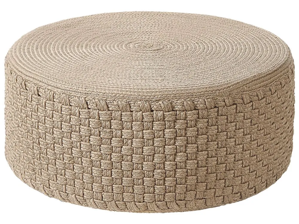 Pouf da giardino beige ⌀ 70 cm MITHI