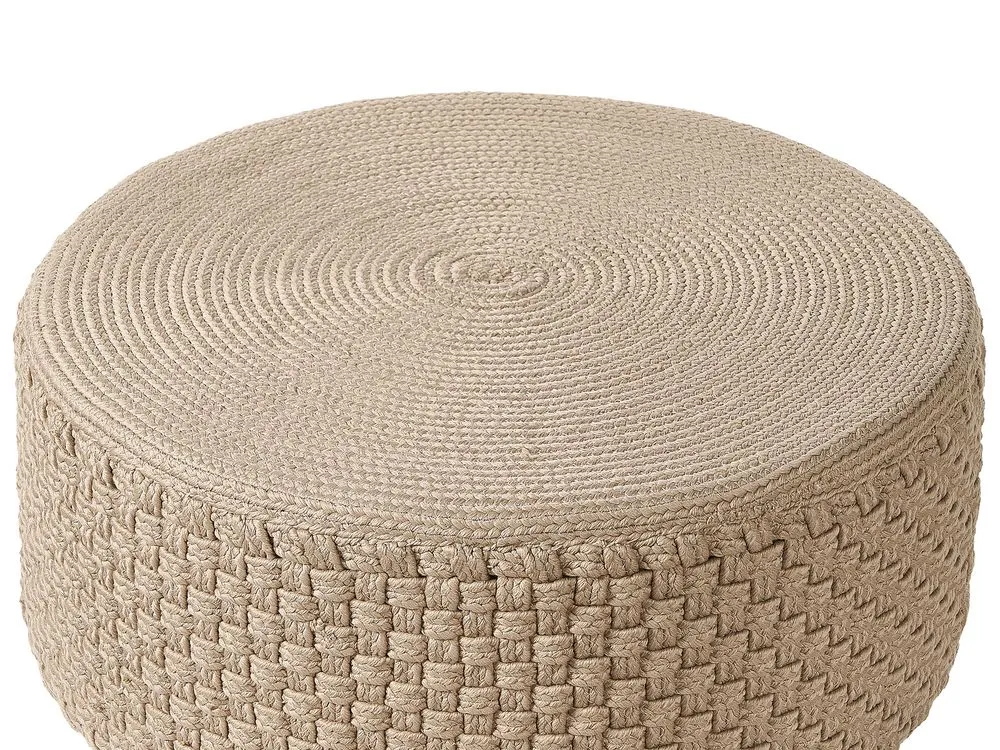 Pouf da giardino beige ⌀ 70 cm MITHI