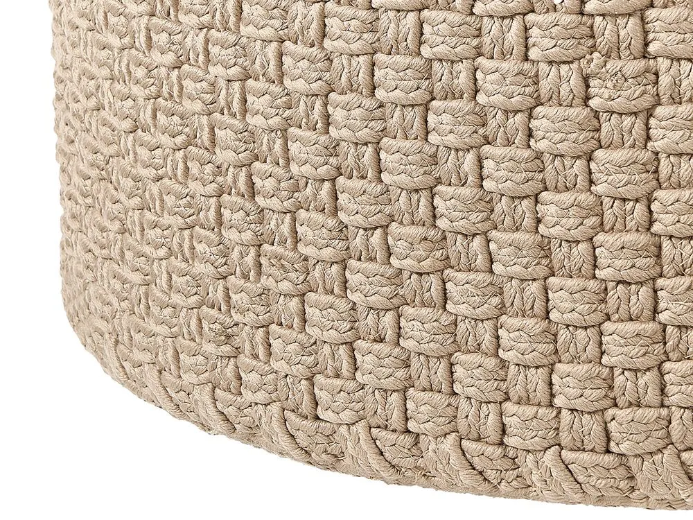 Pouf da giardino beige ⌀ 70 cm MITHI