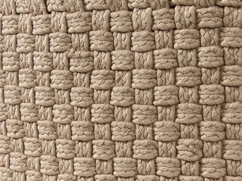 Pouf da giardino beige ⌀ 70 cm MITHI