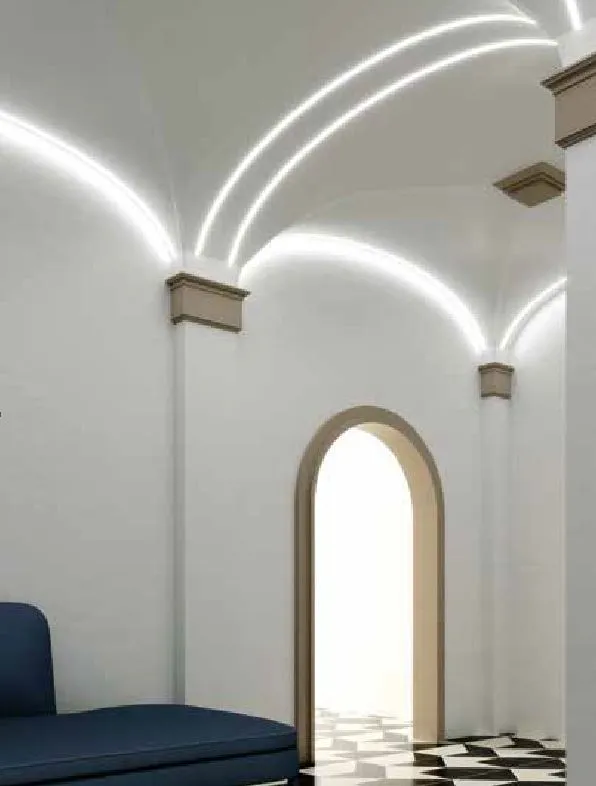 Profilo In Alluminio Flessibile Strip Led 2 mt Per Superfici Curve