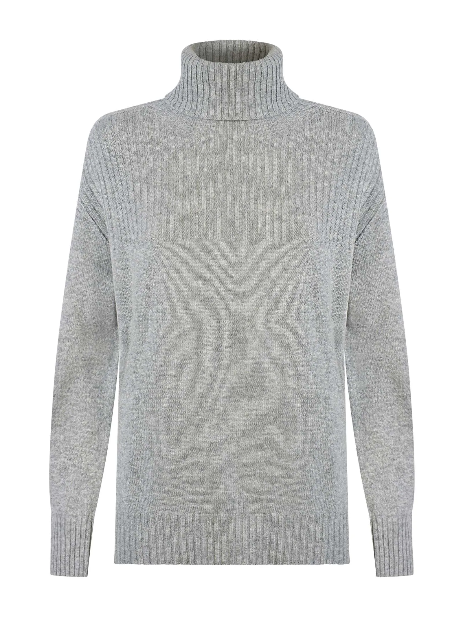 Pullover con collo roulè in Cashmere Blend - Vapore Mel.