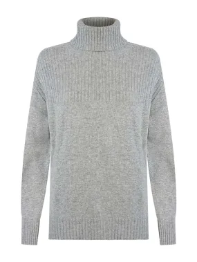 Pullover con collo roulè in Cashmere Blend - Vapore Mel.