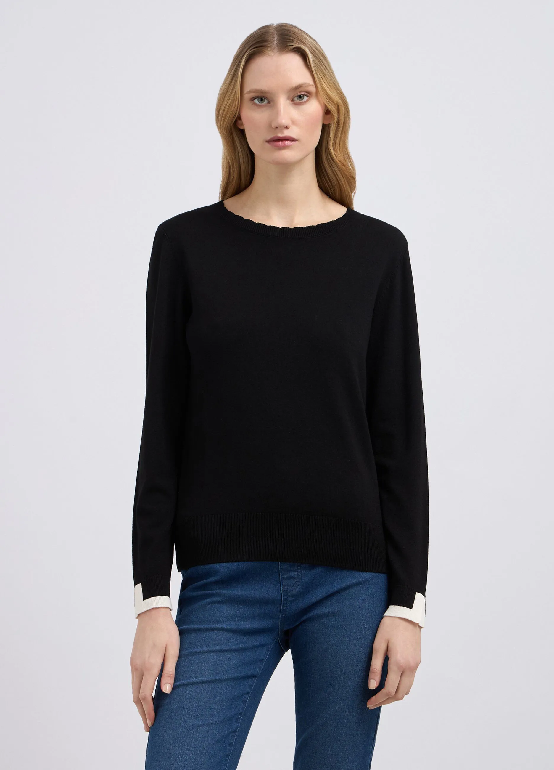 Pullover in misto viscosa donna
