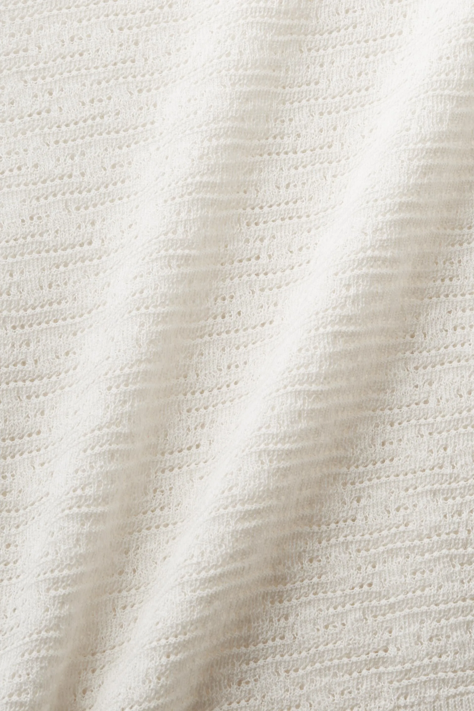 Pullover pointelle a manica corta