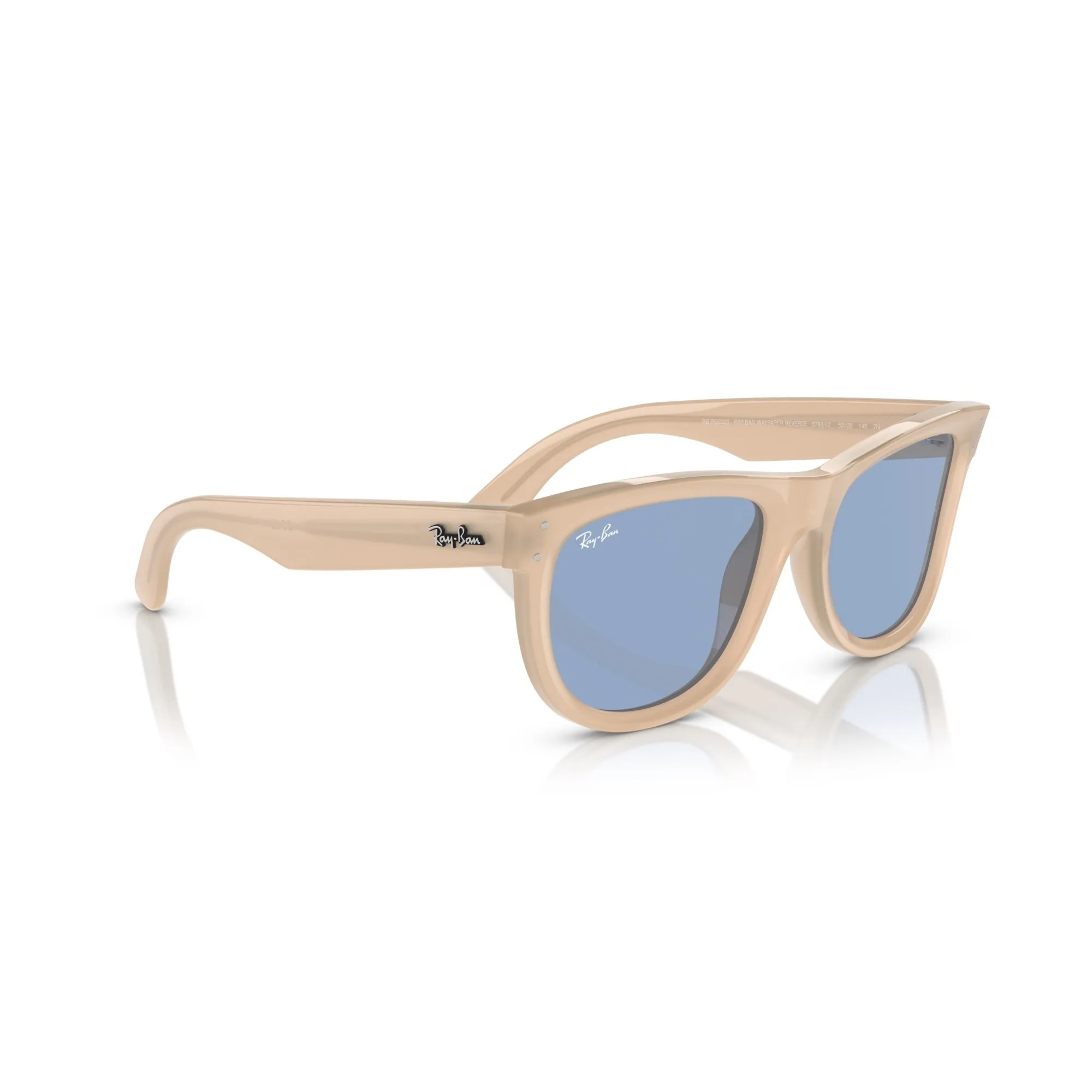   Ray-Ban RB R0502S Wayfarer Reverse 678072 Beige Opale/miele | Occhiale Da Sole Unisex 