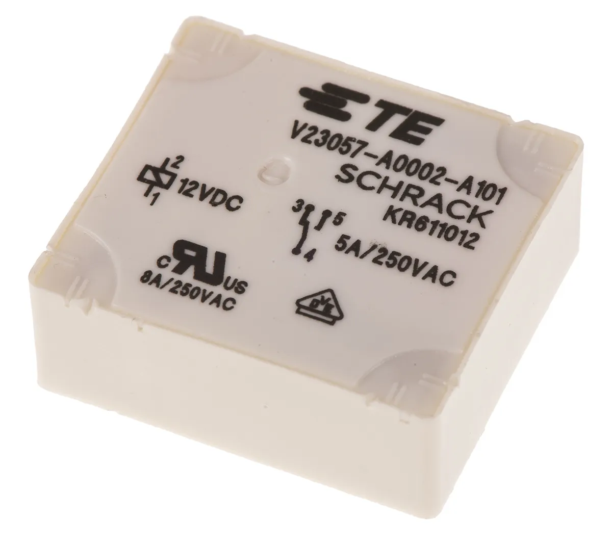 Relè di potenza TE Connectivity serie Card E, SPDT, bobina 12V cc, Montaggio su circuito stampato