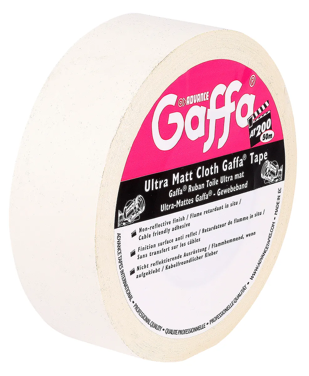 Resina di gomma Nastro Gaffa Bianco Advance Tapes, 50mm x 50m, spessore 0.26mm, Matt AT200
