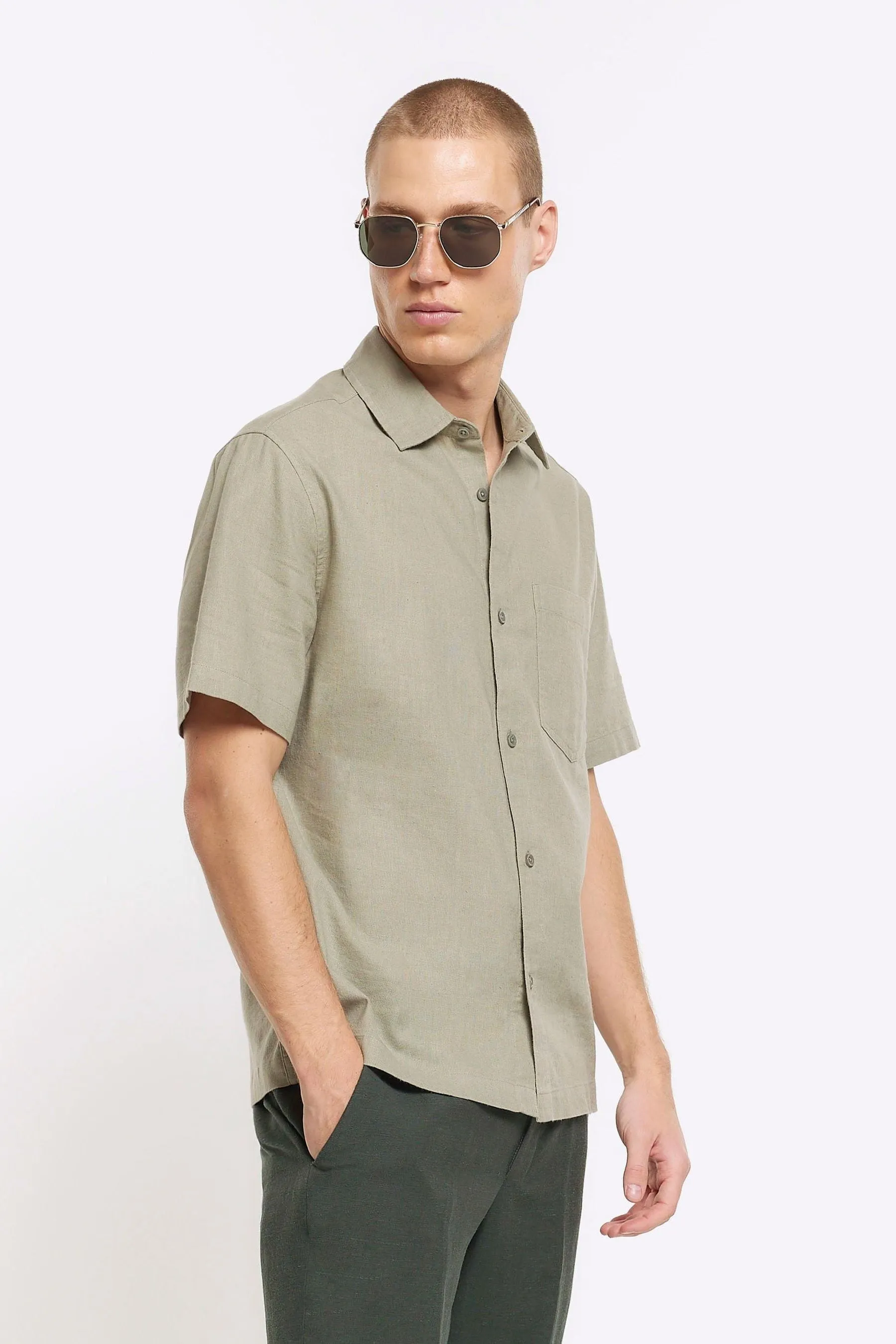 River Island - Camicia in lino