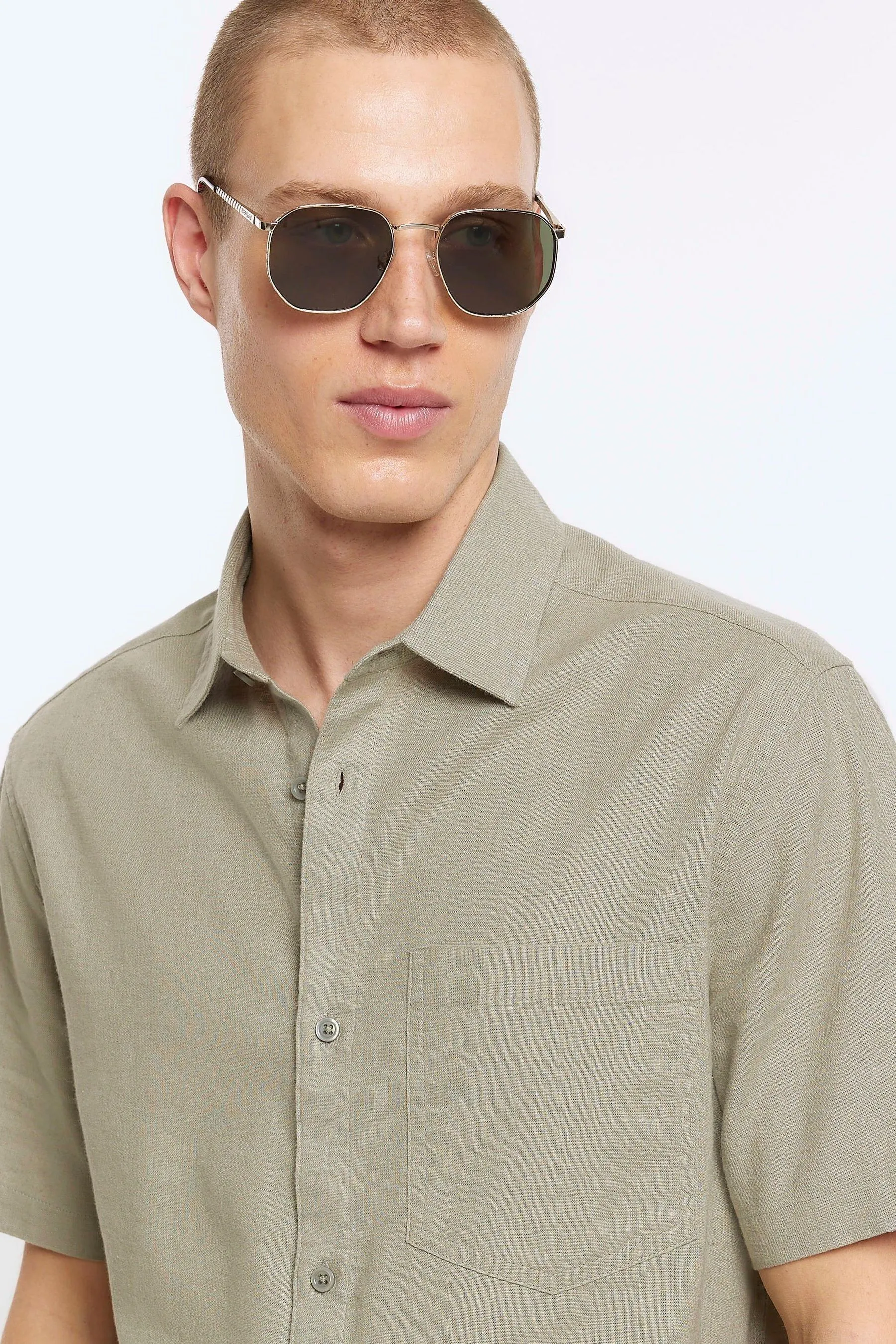 River Island - Camicia in lino