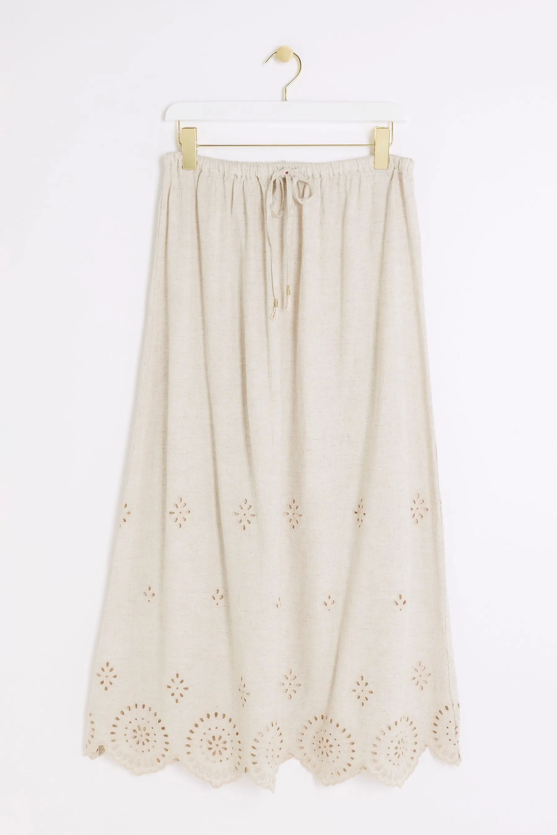 River Island - Gonna con fondo in pizzo sangallo