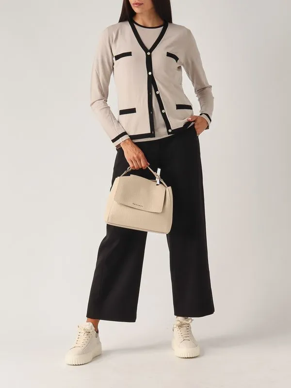 S MAX MARA  Pantalone donna S Max Mara Flora in lana stretch Nero