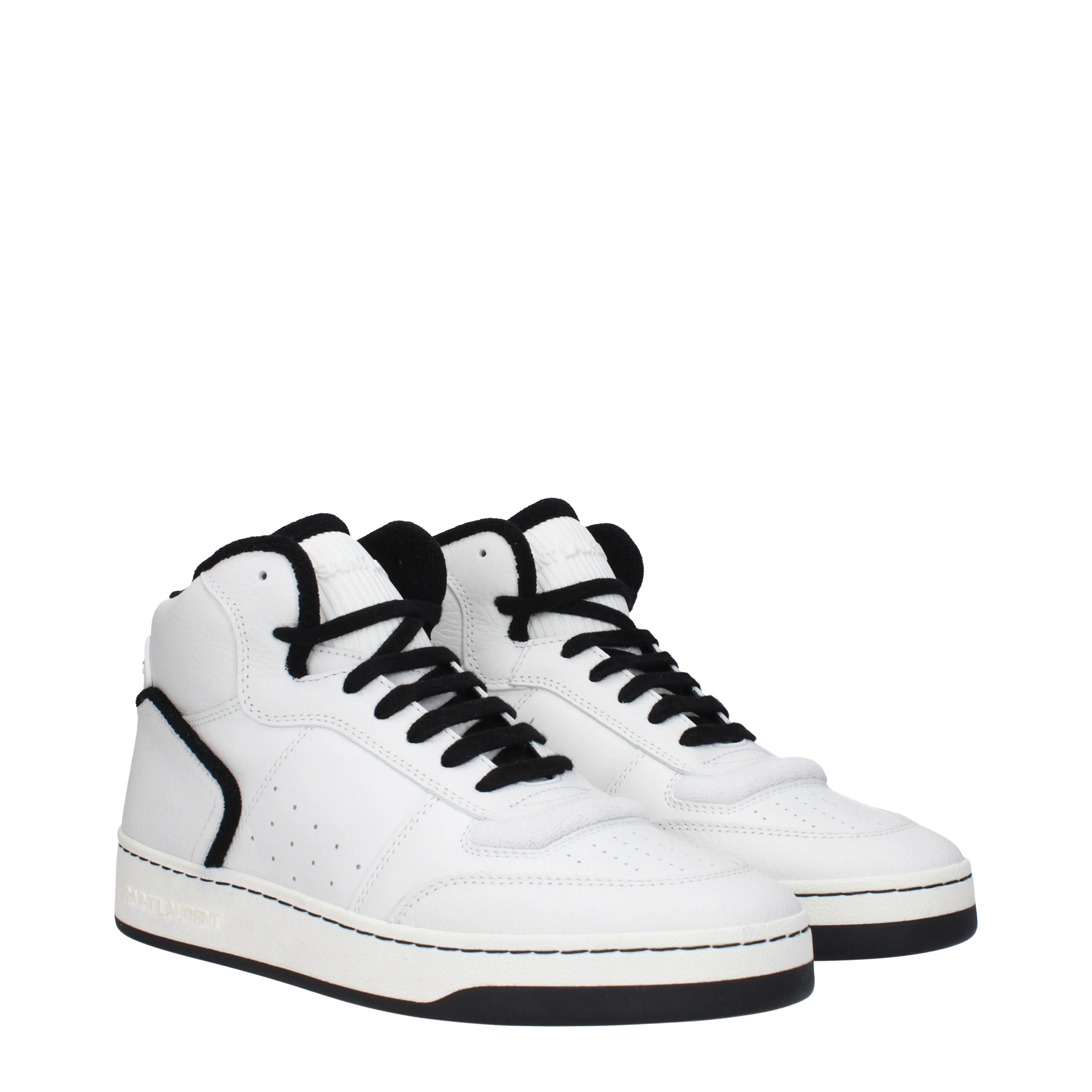 Saint Laurent Sneakers Sl80 Donna Pelle Bianco/Nero