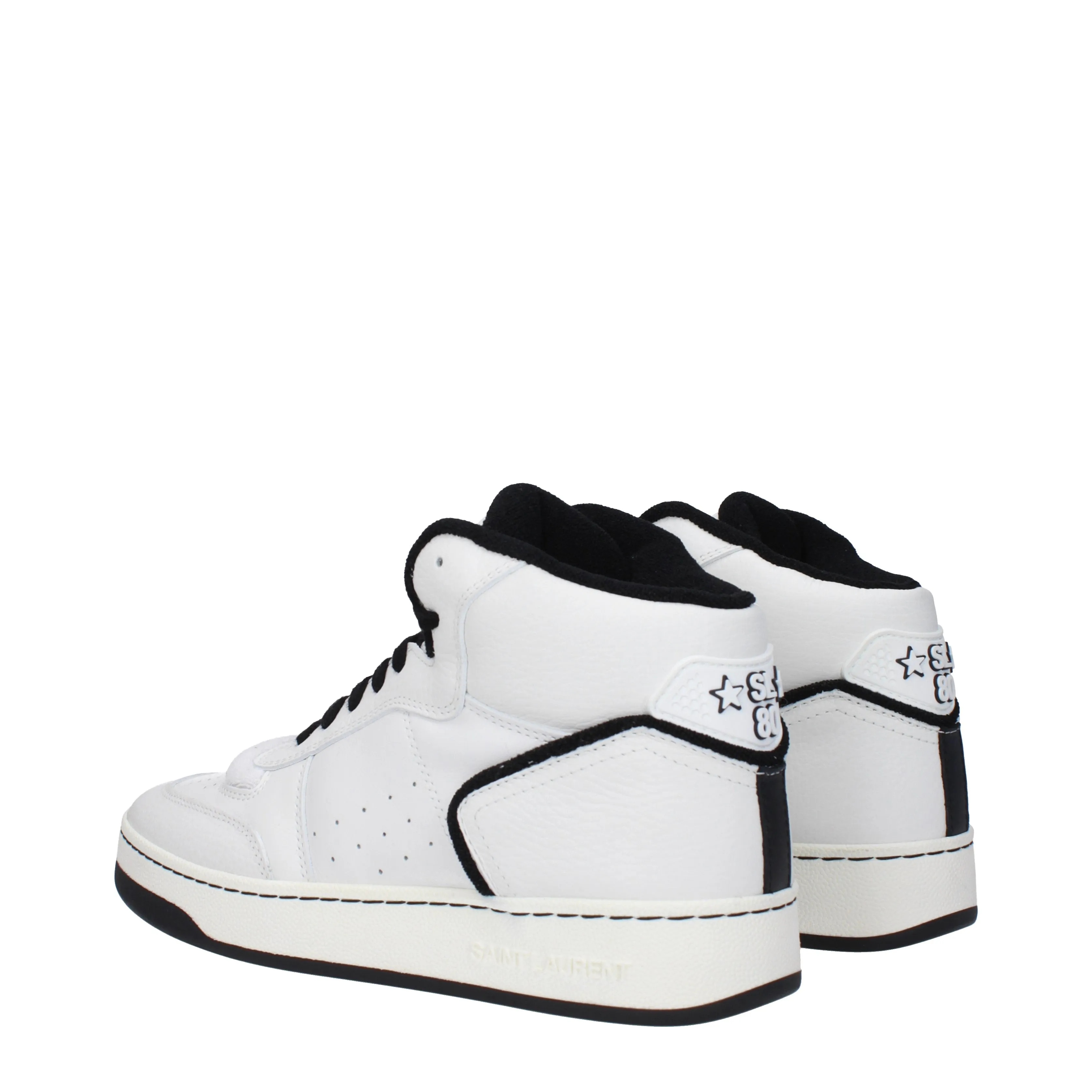 Saint Laurent Sneakers Sl80 Donna Pelle Bianco/Nero