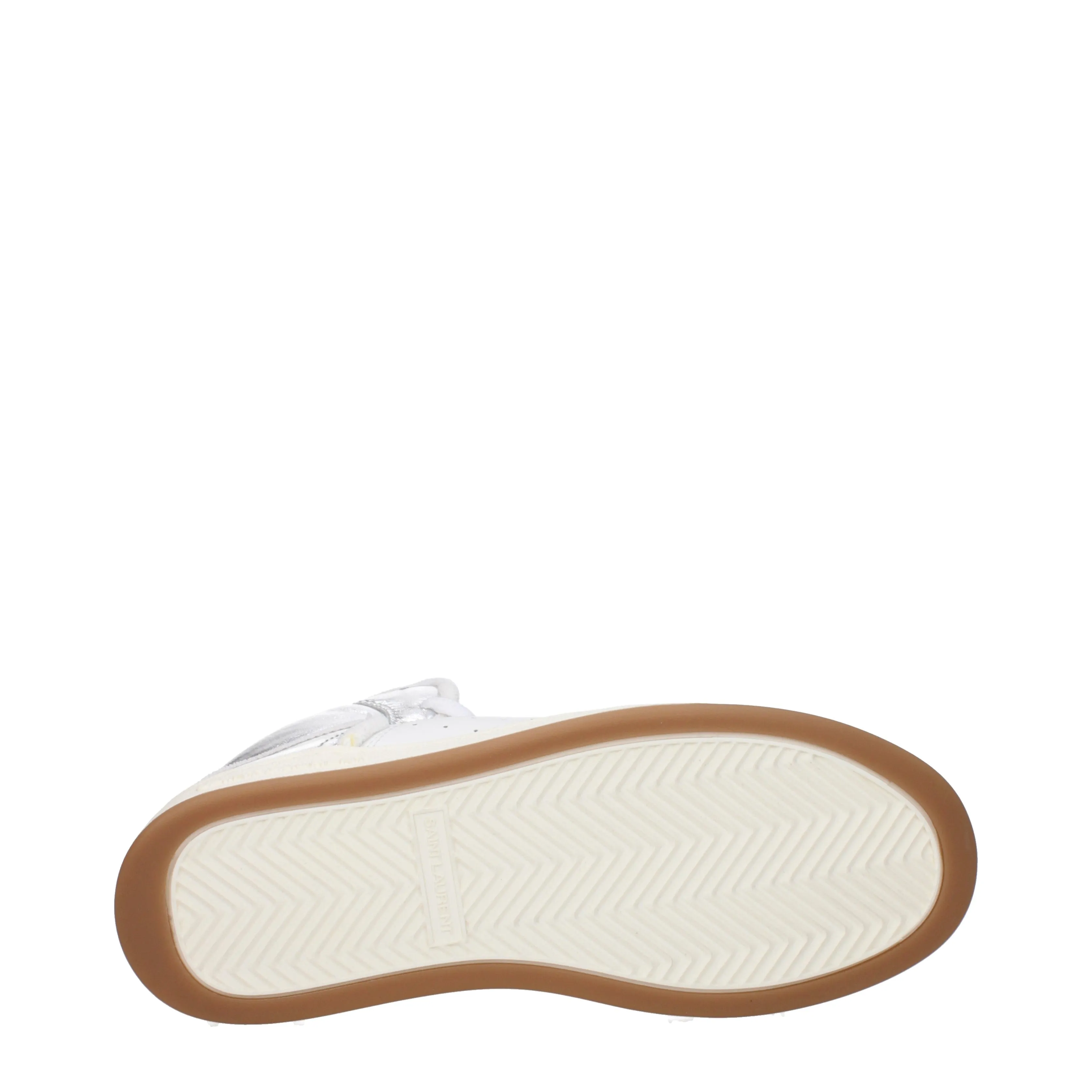 Saint Laurent Sneakers Sl80 Uomo Pelle Bianco/Argento