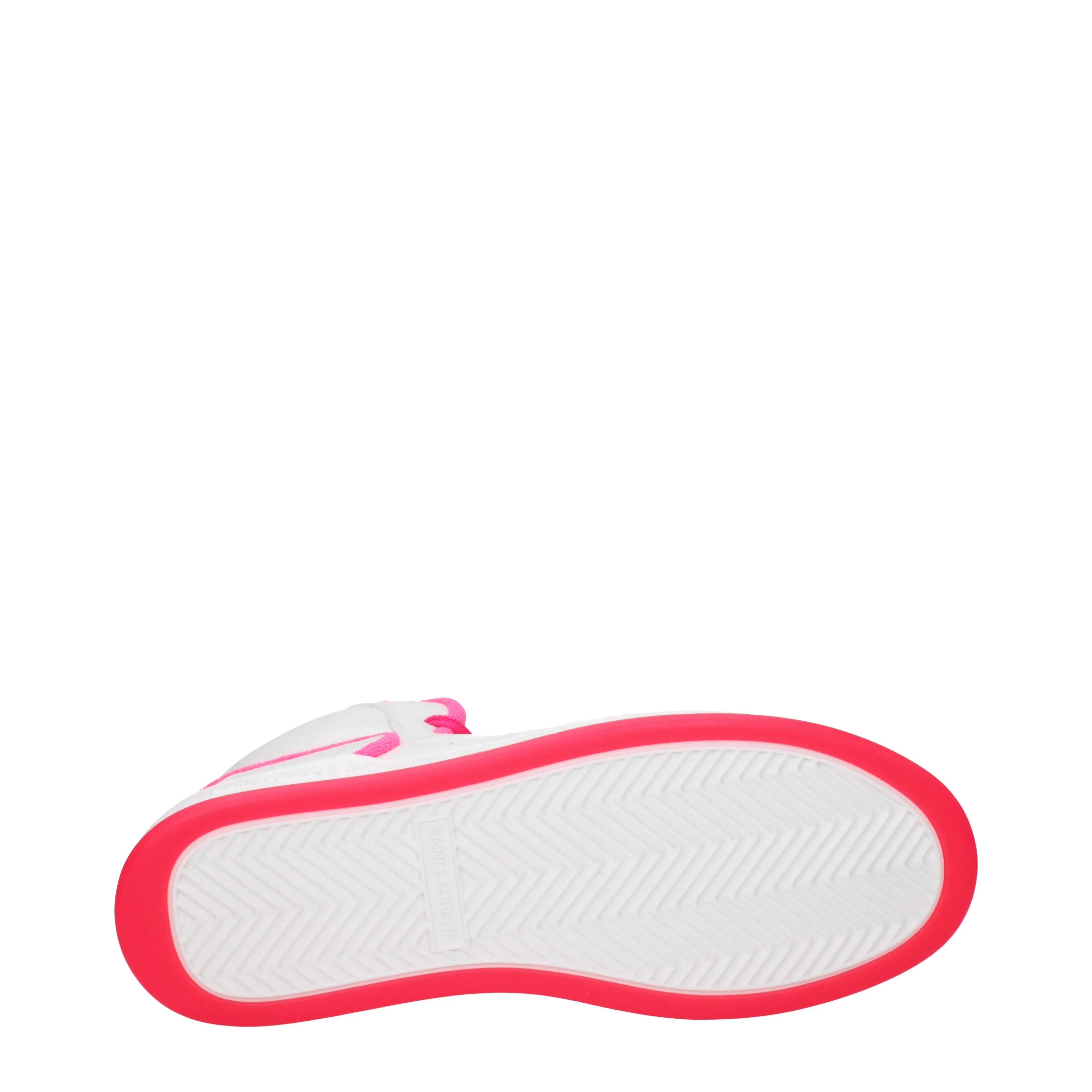 Saint Laurent Sneakers Sl80 Uomo Pelle Bianco/Rosa Fluo