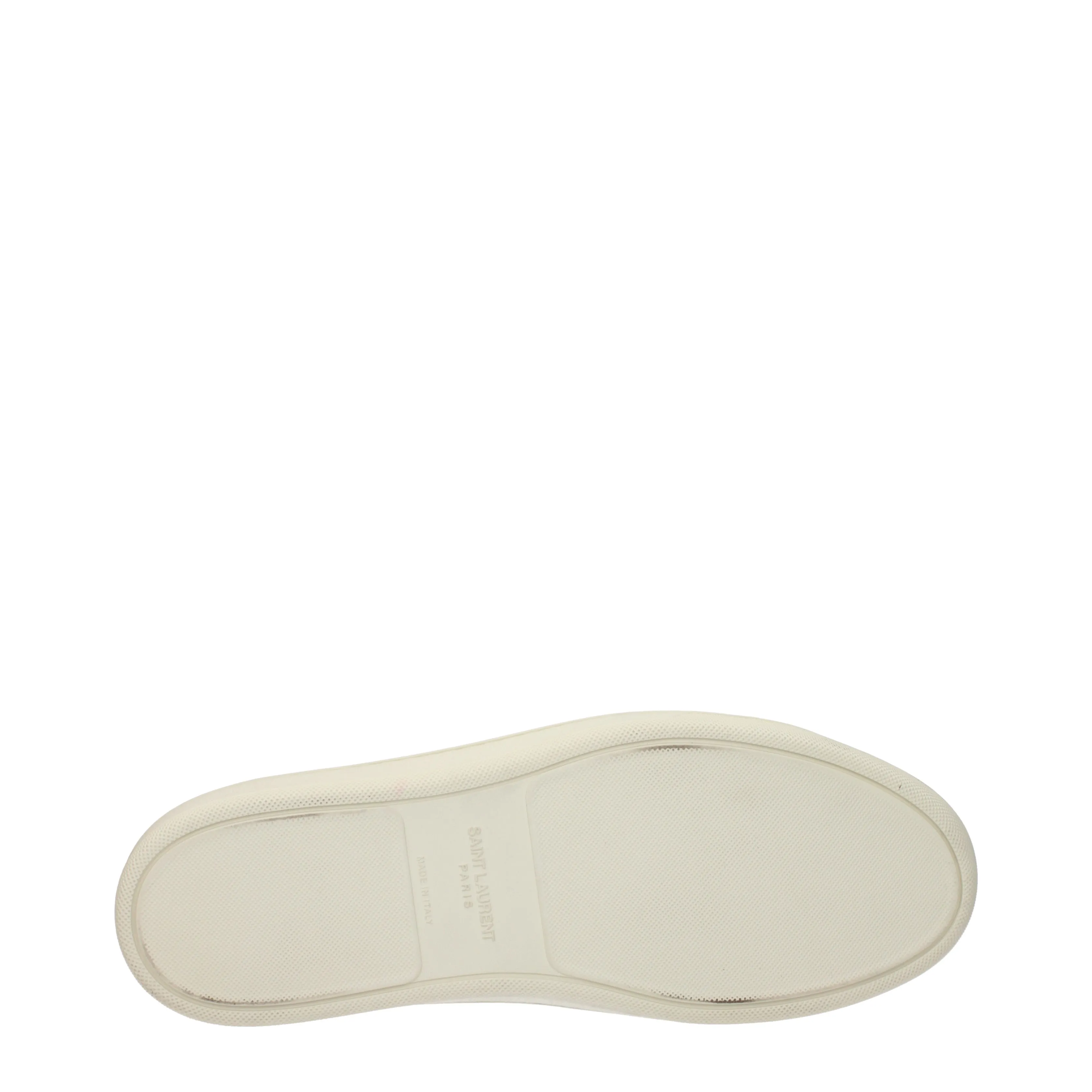 Saint Laurent Sneakers Uomo Pelle Bianco/Argento