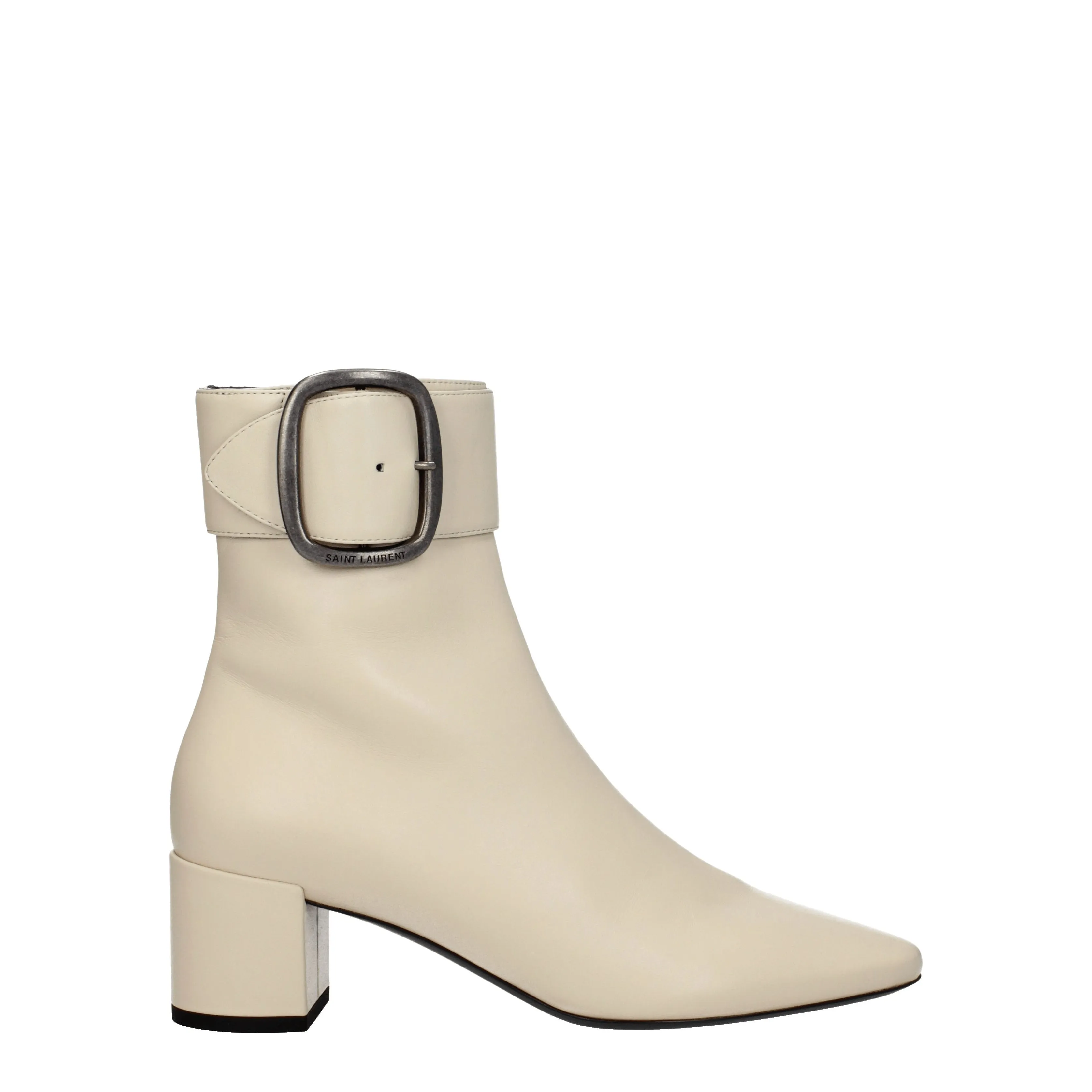 Saint Laurent Stivaletti Joplin Donna Pelle Beige