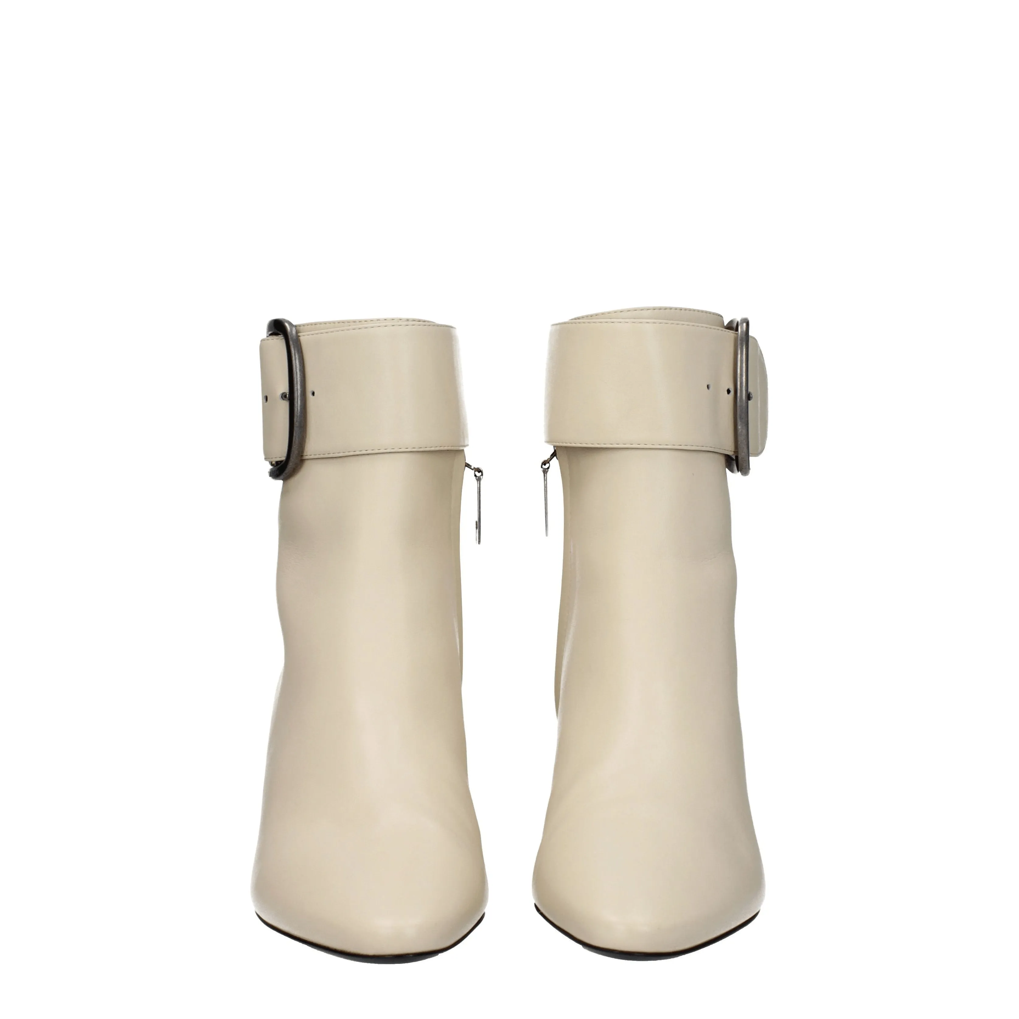 Saint Laurent Stivaletti Joplin Donna Pelle Beige