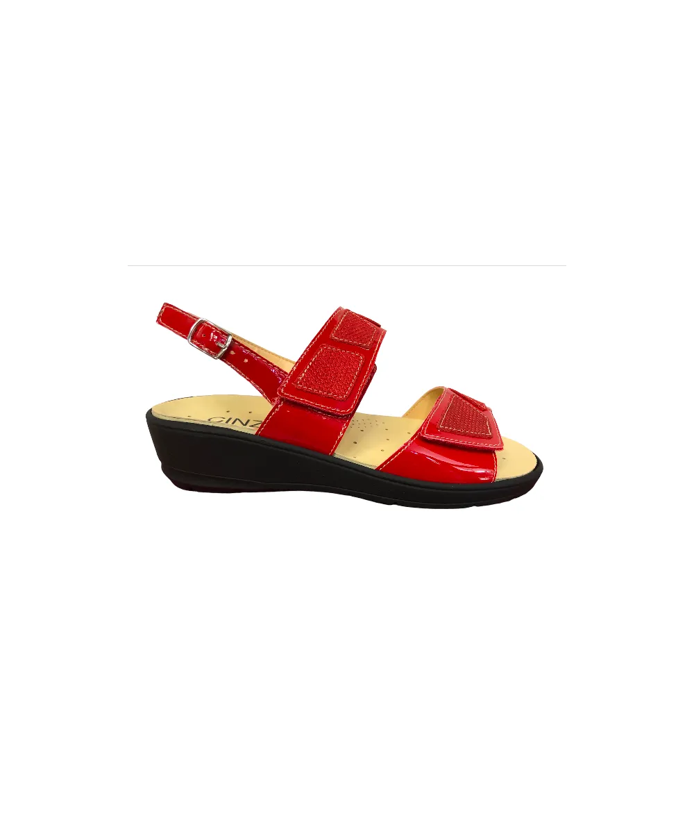 Sandalo CINZIA SOFT IO12694pbb  Naplak rosso  plantare anatomico estraibile