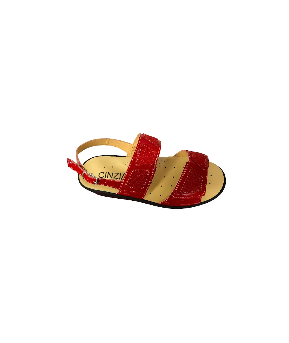 Sandalo CINZIA SOFT IO12694pbb  Naplak rosso  plantare anatomico estraibile