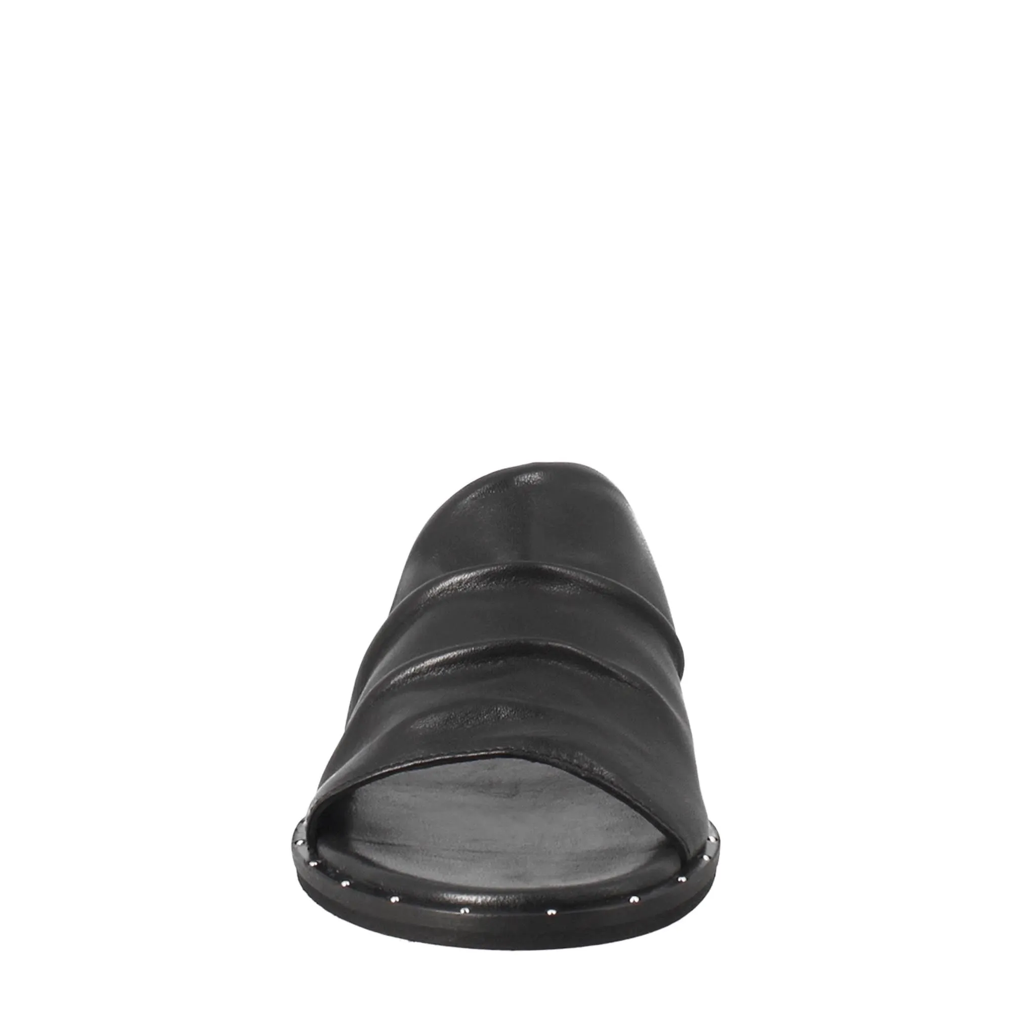 Sandalo da donna a fascia in pelle nero