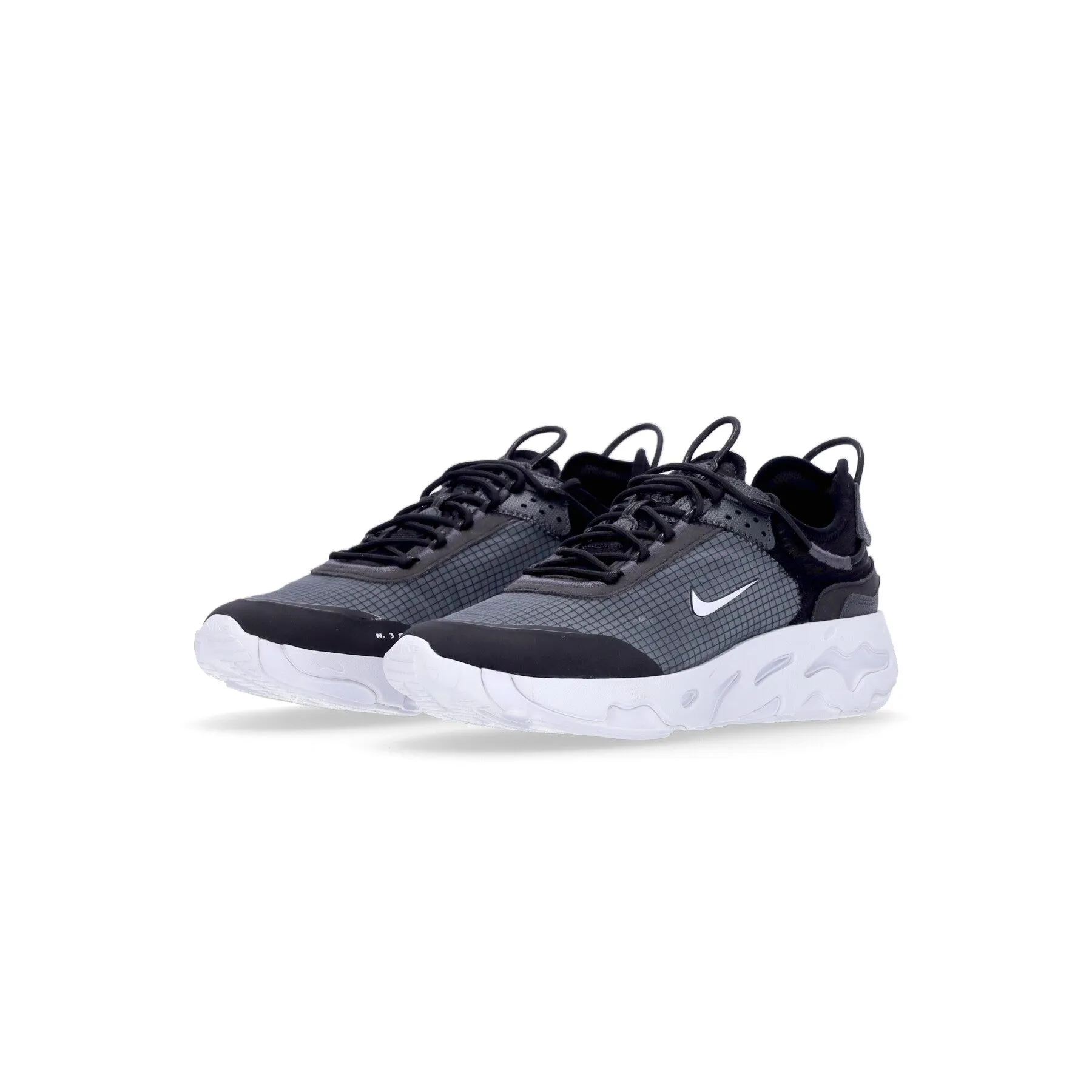 Scarpa Bassa Uomo React Live Black/white/dk Smoke Grey