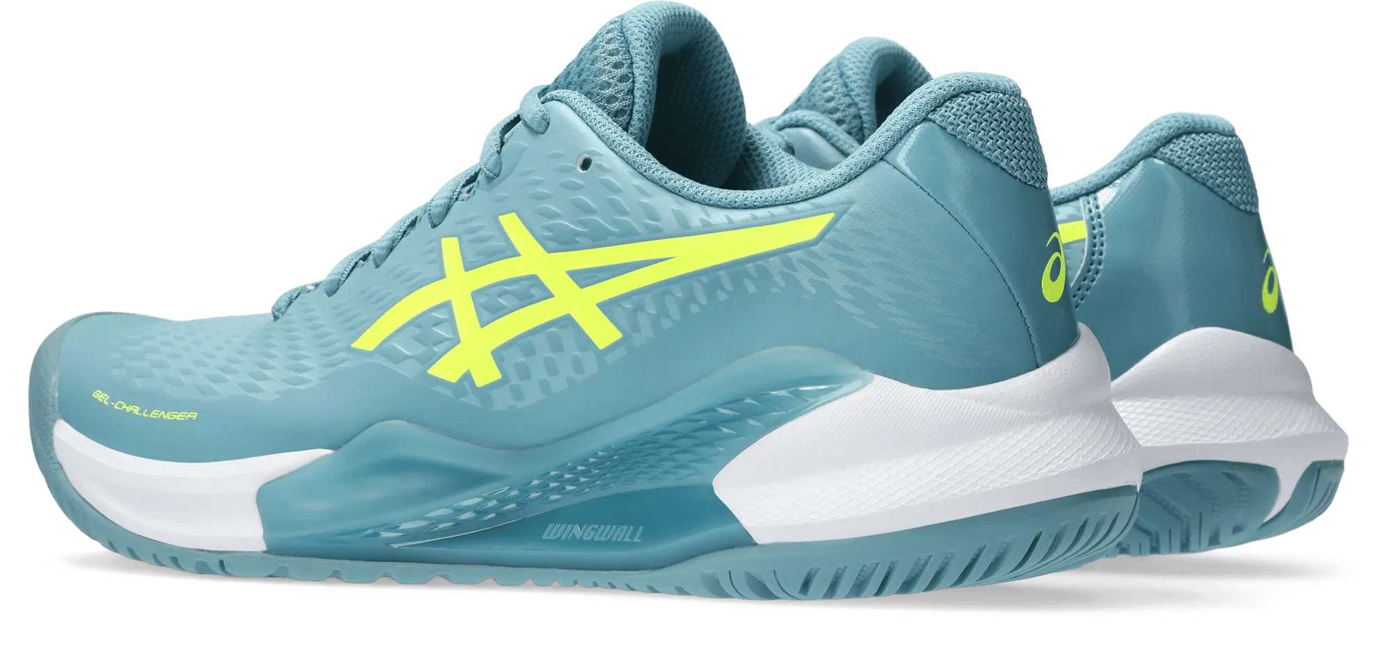 SCARPA DA TENNIS DA DONNA ASICS GEL-CHALLENGER 14 GRIS BLUE SAFETY YELLOW 1042A231 400