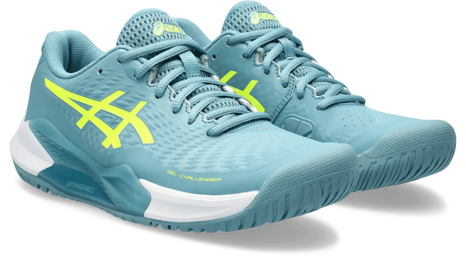 SCARPA DA TENNIS DA DONNA ASICS GEL-CHALLENGER 14 GRIS BLUE SAFETY YELLOW 1042A231 400