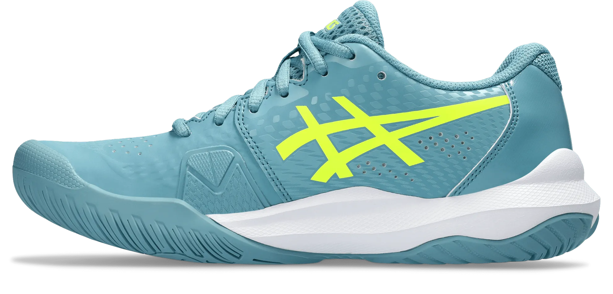 SCARPA DA TENNIS DA DONNA ASICS GEL-CHALLENGER 14 GRIS BLUE SAFETY YELLOW 1042A231 400