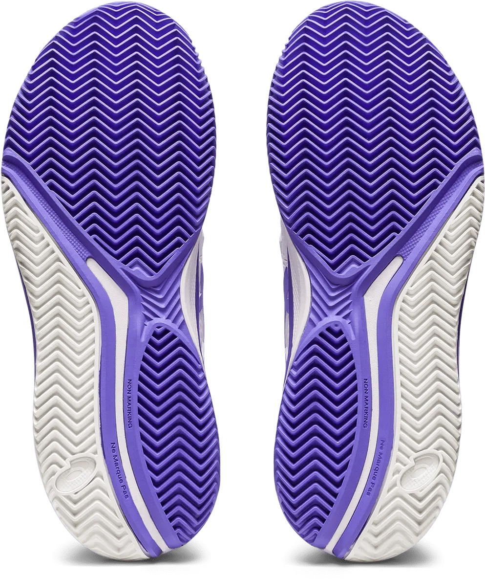 SCARPA DA TENNIS DA DONNA ASICS RESOLUTION 9 CLAY WHITE AMETHYST 1042A224 101