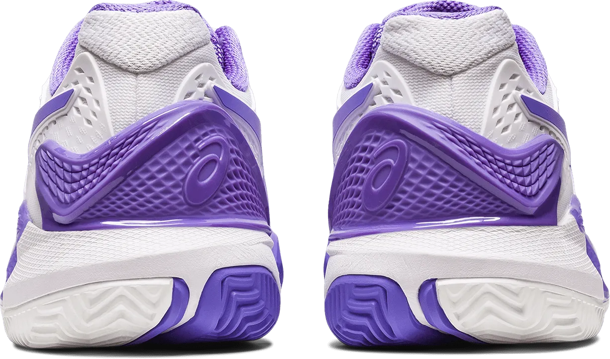 SCARPA DA TENNIS DA DONNA ASICS RESOLUTION 9 CLAY WHITE AMETHYST 1042A224 101