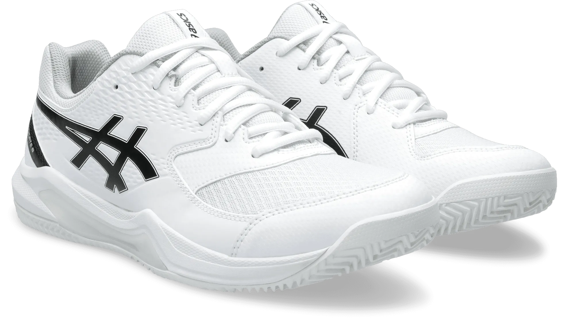 SCARPA DA TENNIS DA UOMO ASICS GEL-DEDICATE 8 CLAY WHITE BLACK 1041A448 101