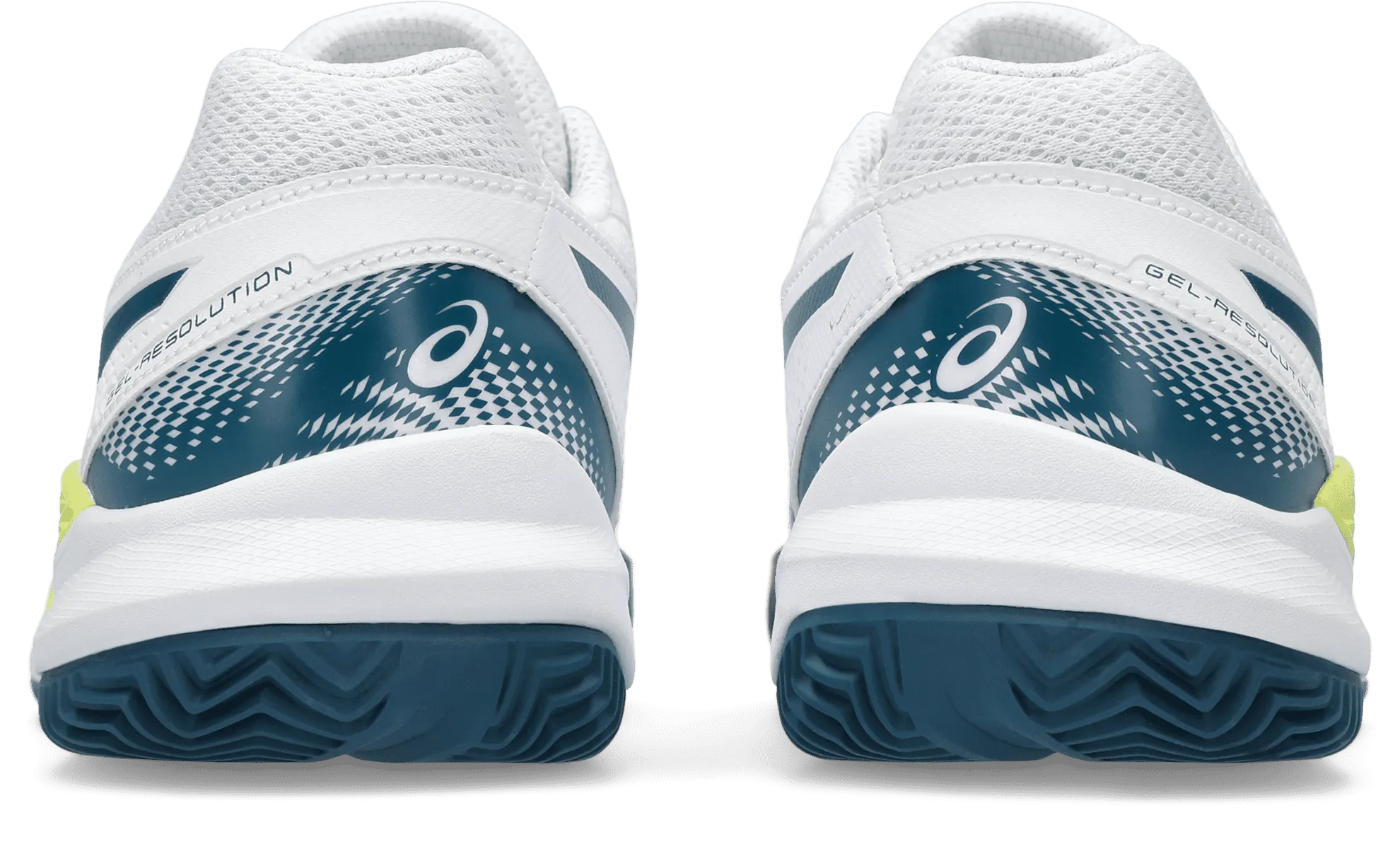 SCARPA DA TENNIS JUNIOR ASICS GEL-RESOLUTION 9 GS CLAY WHITE RESTFUL TEAL 1044A068 102