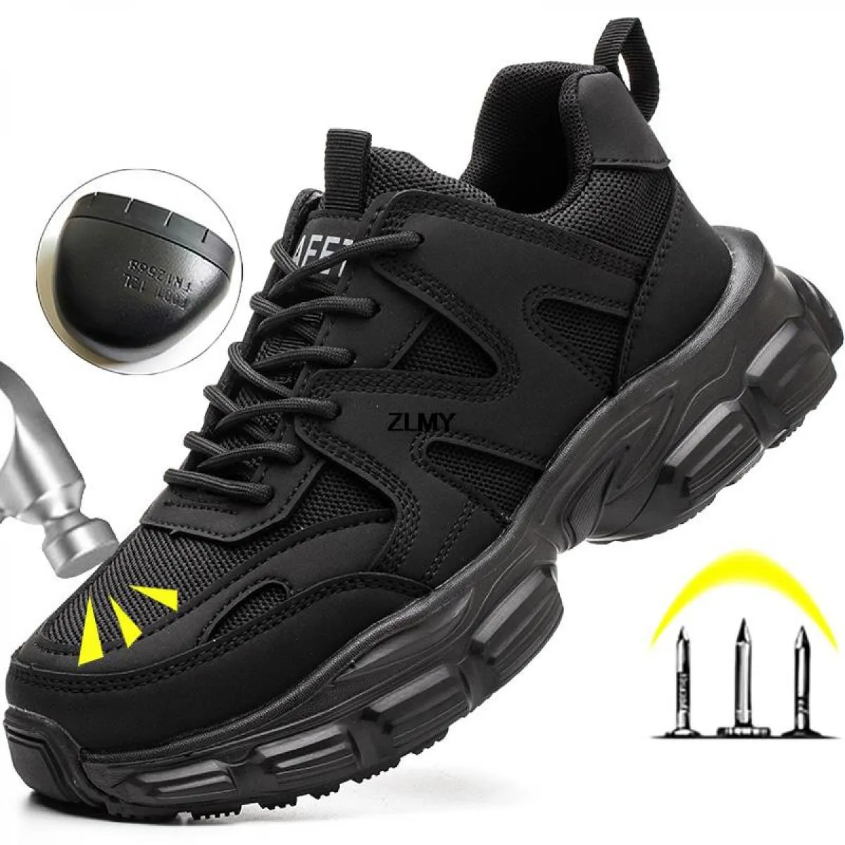 Scarpe antinfortunistiche da donna Nuove sneakers con punta in acciaio Stivali antinfortunistici da lavoro traspiranti da donna