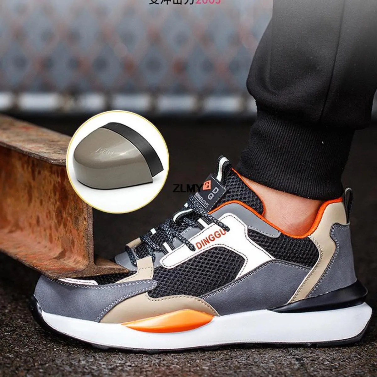 Scarpe antinfortunistiche estive da uomo Sneaker da lavoro traspiranti Stivali antinfortunistici da lavoro con punta in acciaio