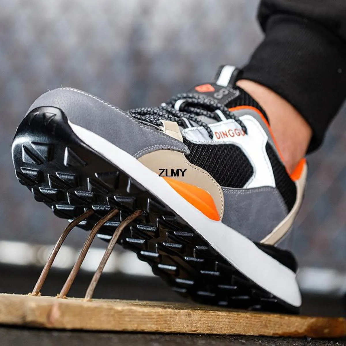 Scarpe antinfortunistiche estive da uomo Sneaker da lavoro traspiranti Stivali antinfortunistici da lavoro con punta in acciaio