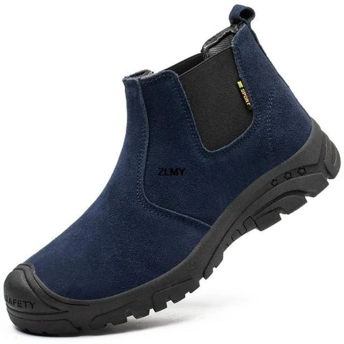 Scarpe antinfortunistiche in pelle scamosciata Scarpe con punta in acciaio da uomo Stivali antinfortunistici da lavoro a prova d