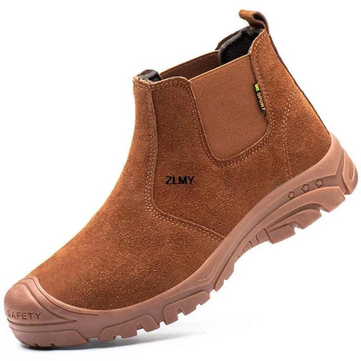 Scarpe antinfortunistiche in pelle scamosciata Scarpe con punta in acciaio da uomo Stivali antinfortunistici da lavoro a prova d