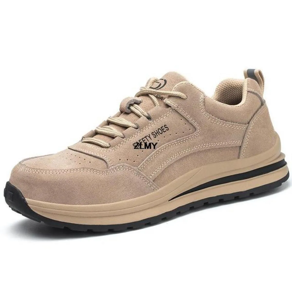Scarpe antinfortunistiche in pelle scamosciata Scarpe con punta in acciaio da uomo Stivali antinfortunistici da lavoro a prova d