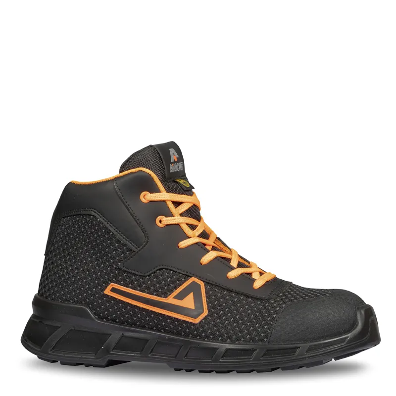 Scarpe antinfortunistiche S3 AIMONT da  Unisex tg. 40, col. Nero, Verde, ESD, resistenti all'acqua, con puntale di