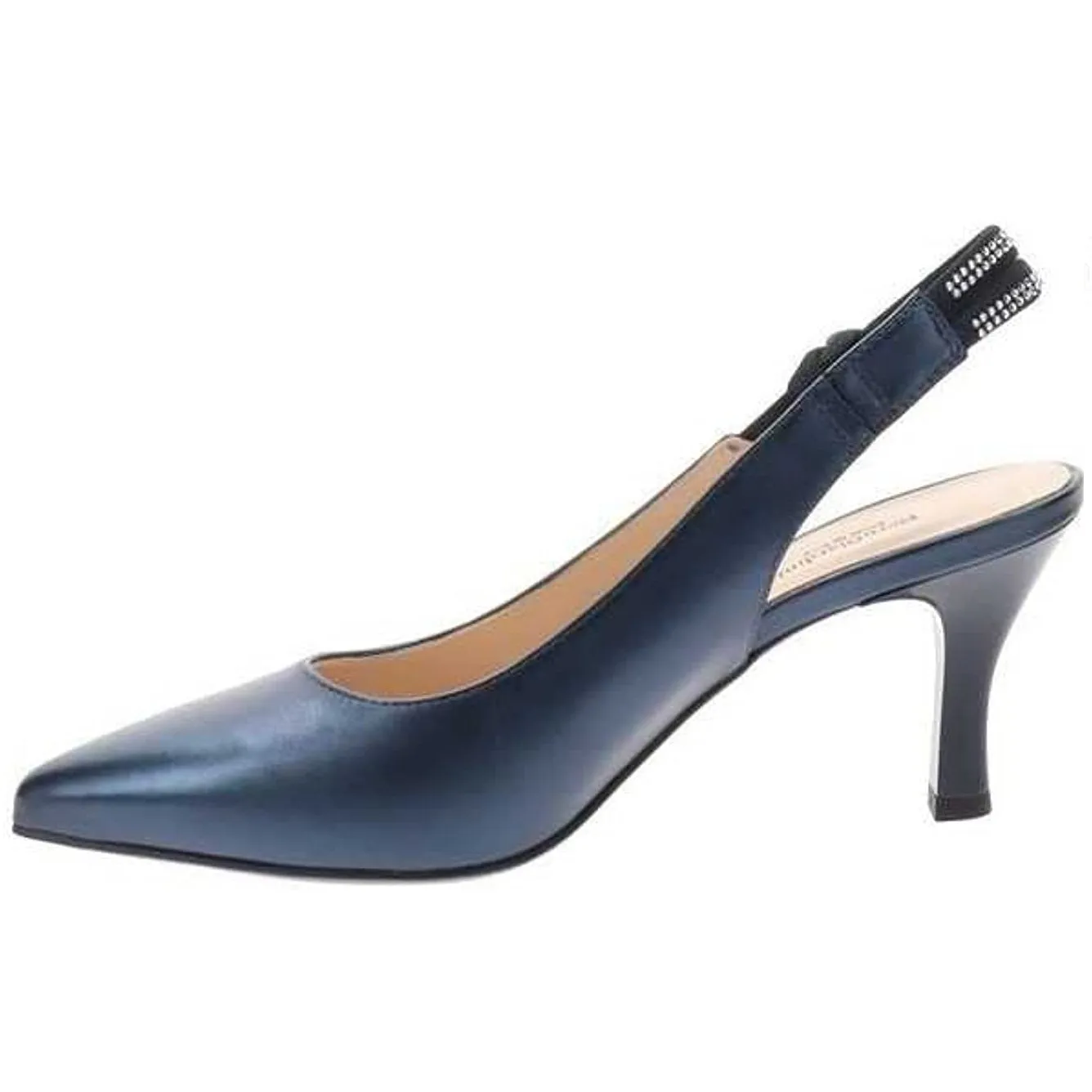 Scarpe da Donna NERO GIARDINI Art. E218342DE 201 decollete blu laminato Elegante