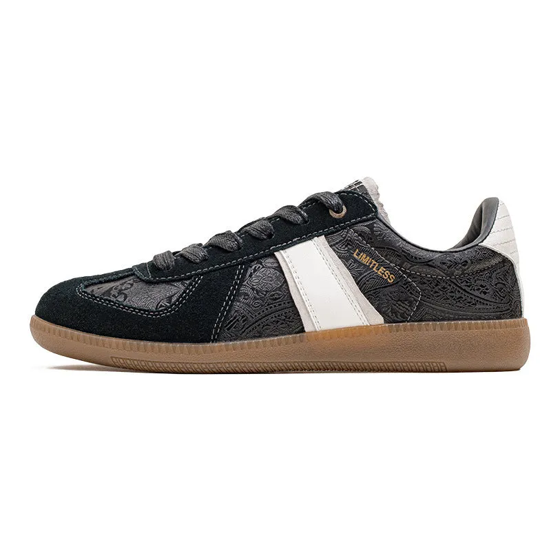 Scarpe da ginnastica da allenamento casual piatte in tela retrò da uomo