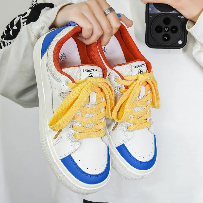 Scarpe da skate casual piatte abbinate ai colori alla moda da uomo