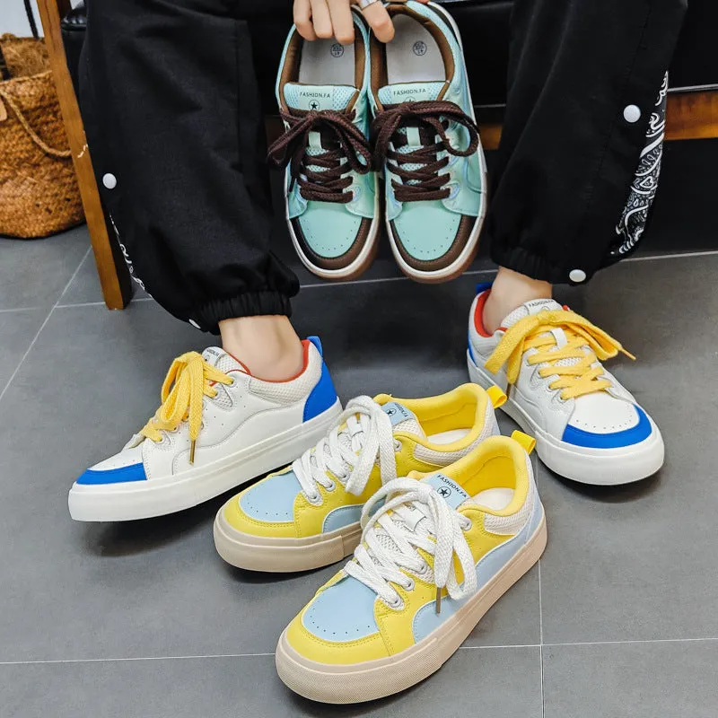 Scarpe da skate casual piatte abbinate ai colori alla moda da uomo