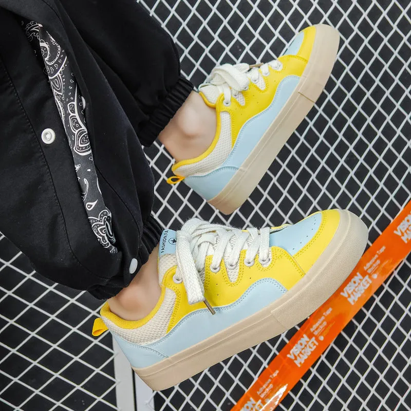 Scarpe da skate casual piatte abbinate ai colori alla moda da uomo