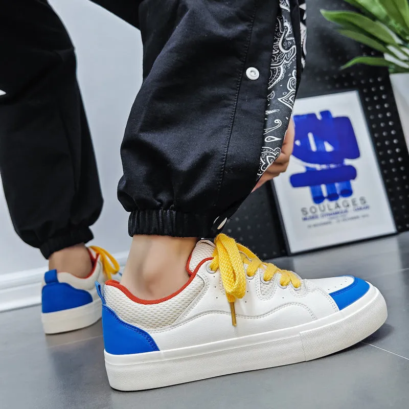 Scarpe da skate casual piatte abbinate ai colori alla moda da uomo